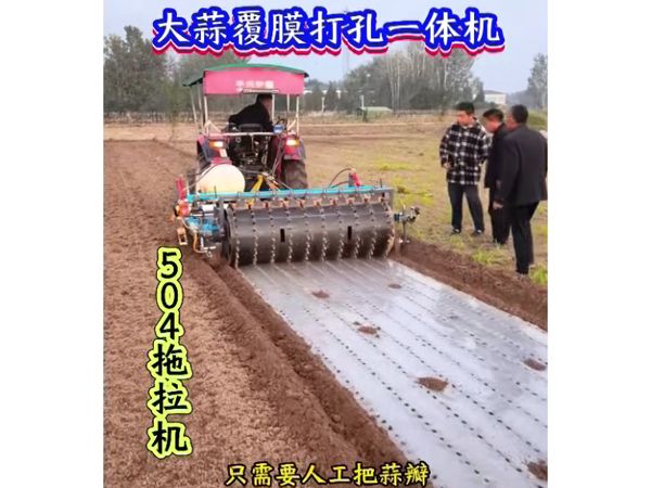 大蒜洋葱覆膜打孔一体机视频